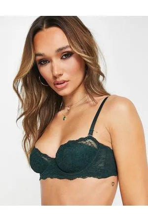 Monki Lace balconette bra in dark