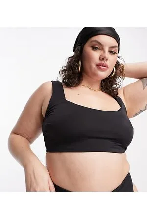 ASOS ASOS DESIGN Curve mix and match square neck crop bikini top in