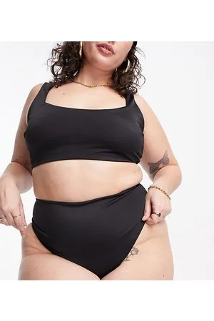 ASOS ASOS DESIGN Curve mix and match high leg high waist bikini bottom in