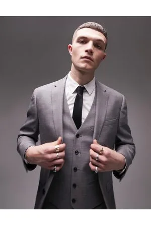 Topman Stretch skinny suit jacket in