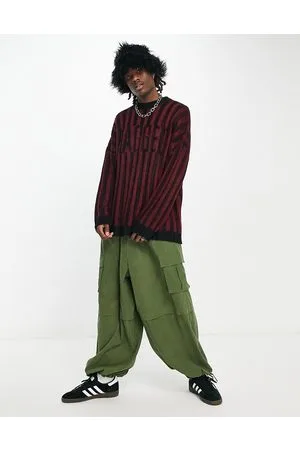 The Ragged Priest Oversized khaki parachute trousers