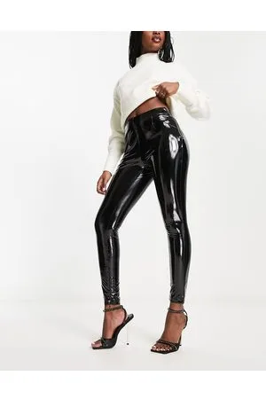 In The Style Vinyl skinny trousers in