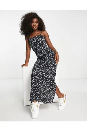 Glamorous Rose print cami midi dress in and purple