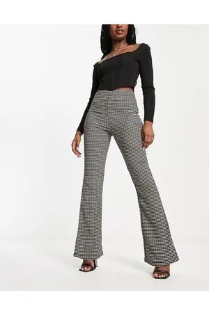 EDITED the label Grid check flare trousers co-ord