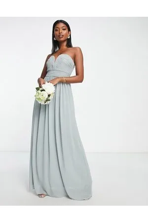 TFNC Bridesmaid bandeau maxi dress in sage