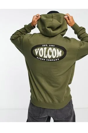 Volcom Watanite back print hoodie in khaki