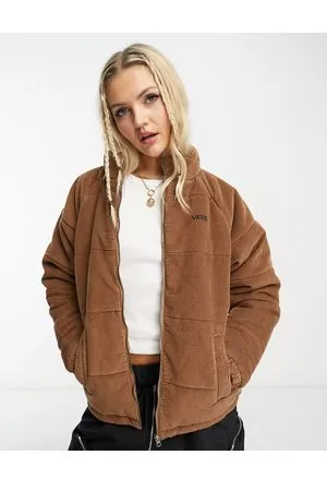 Vans Ashburn puffer jacket in corduroy tan