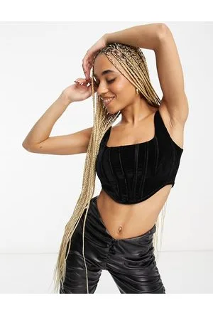 Forever Unique Square neck corset top in