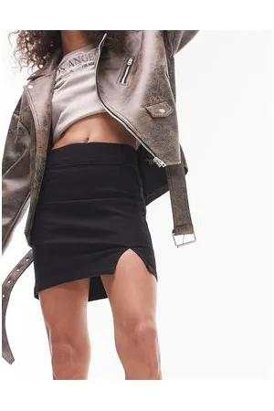 Topshop Joni denim skirt in