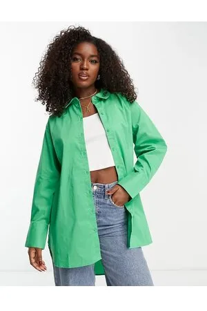 JDY Longline oversized shirt in bright