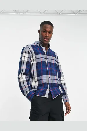 GANT Shield logo check flannel shirt regular fit in cream