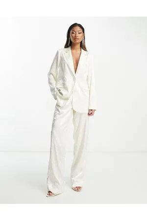 Y.A.S Bridal devore satin trouser co-ord in