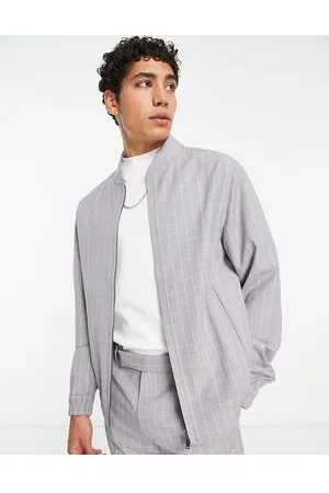 ASOS Smart co-ord bomber jacket in grid check
