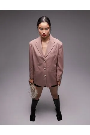 Topshop Tailored co-ord oversized blazer with twisted sleeve in