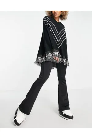 Threadbare Ski wide leg trousers in