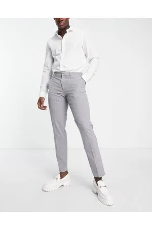 New Look Skinny pinstripe smart trousers in grey