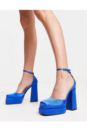 Raid Amira double platform heeled shoes in satin