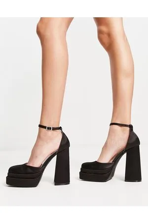Raid Amira double platform heeled shoes in satin