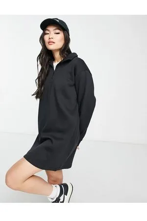Threadbare Jenna half zip mini sweater dress in