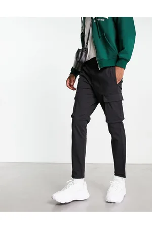 Only & Sons Tapered fit cargo trouser with elasticated waist in