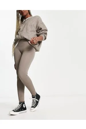 ONLY High waisted seamless leggings in mushroom