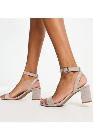 Dune Dune London Wide Fit block heel sandals in rose