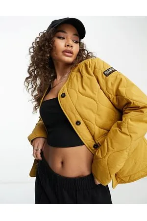 Napapijri Weather quilted liner jacket in yellow