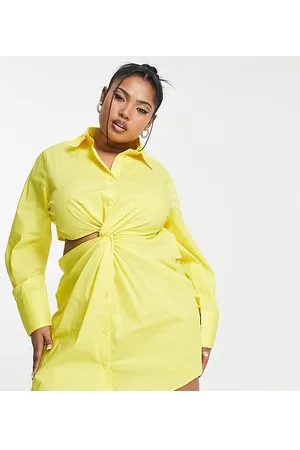 Something New Cut out shirt dress in bright