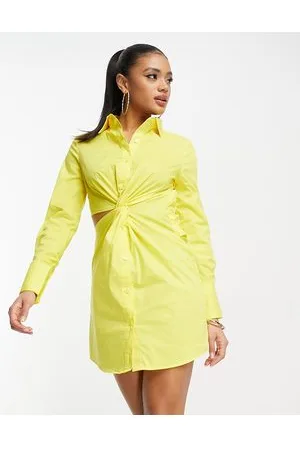 Something New Cut out shirt dress in bright