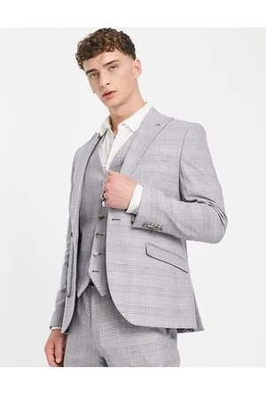Shelby & Sons Earlswood slim fit single breast check blazer in