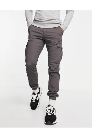 JACK & JONES Intelligence cuffed cargo trousers in