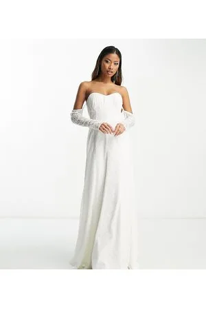 Forever New Bridal exclusive off shoulder lace maxi dress in ivory