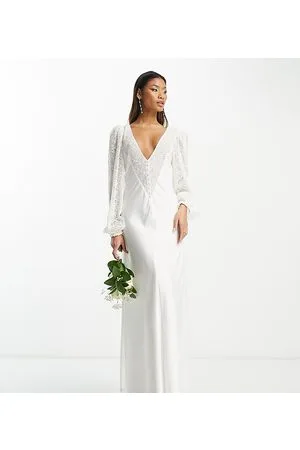 Forever New Bridal exclusive full sleeve lace maxi dress in ivory