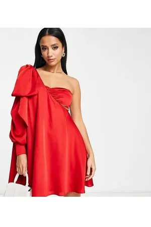 Forever New Drape bow shoulder mini dress in