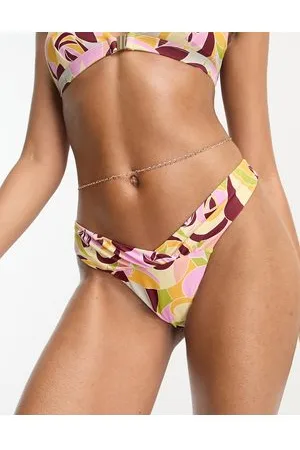 River Island Floral print bikini bottom in
