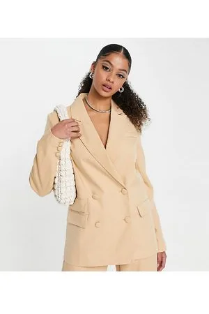 Unique21 Tall Oversized dad blazer coord in beige