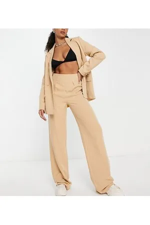Unique21 Tall High waisted tailored trouser co-ord in beige