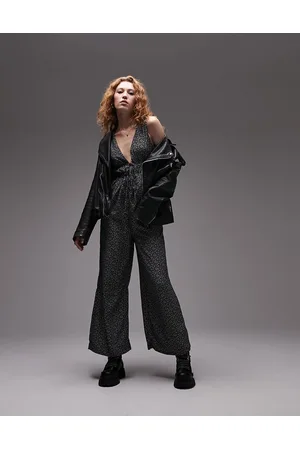 Topshop Pini jumpsuit in star print