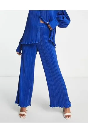 In The Style Exclusive plisse wide leg trouser co-ord in