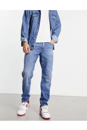 ASOS Tapered jeans in dark tinted wash