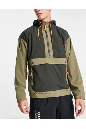 Under Armour Training Rush woven jacket with pocket detail in khaki