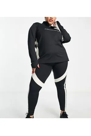Pink Soda Sport Plus Ventura polyester blend leggings with panelling in