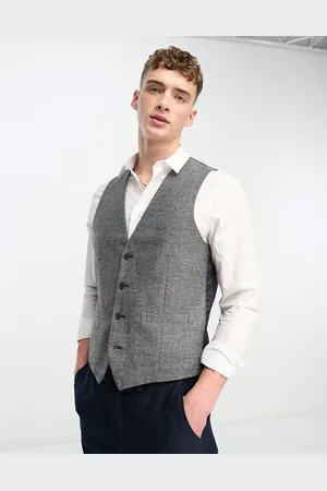 French Connection Suit waistcoat in herringbone