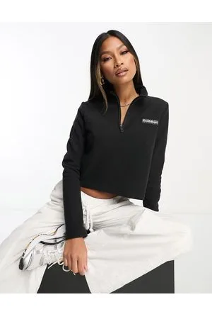 Napapijri Morgex premium tonal logo boxy 1/4 zip sweat in