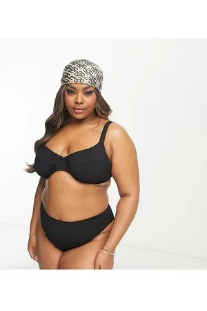 Simply Be Crinkle underwired bikini top in