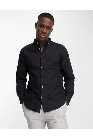 New Look Long sleeve muscle fit oxford shirt in