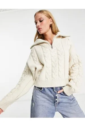 EDITED the label Cable knit half zip jumper