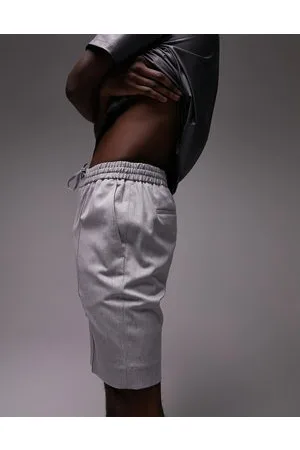 Topman Slim pintuck shorts in