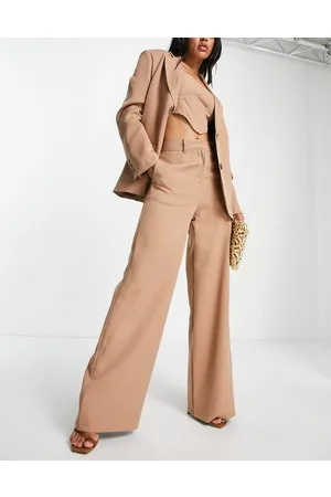 SNDYS Tailored wide leg trouser co-ord in camel