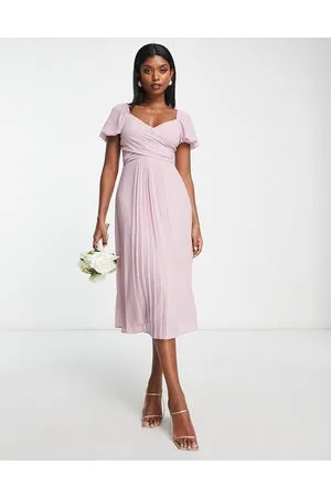 TFNC Bridesmaid cross front midi dress in